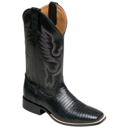 Ferrini 11193-04 Black Genuine Teju Lizard  Boots