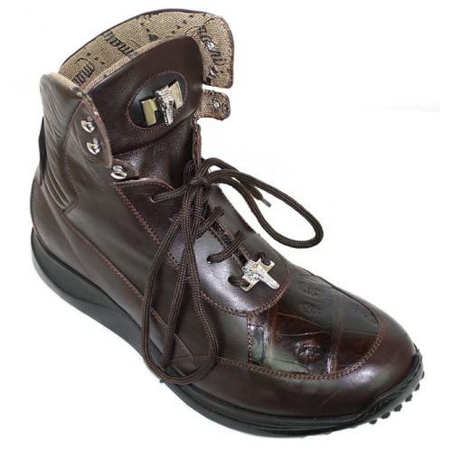 Mauri 8911 Chocolate Brown Genuine Alligator Boots