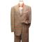 Earvin Magic Johnson Rust With Cognac / Mint Green Plaid Super 120'S Wool Suit ZZ38823