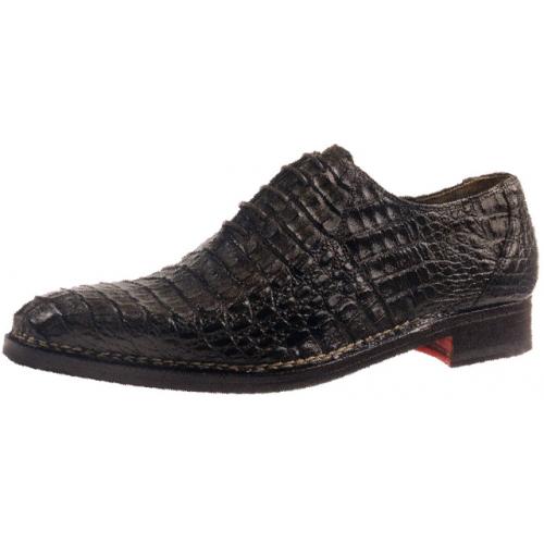 Mauri "Granduer" 1118 Dark Brown Genuine All-Over Hornback Crocodile Shoes