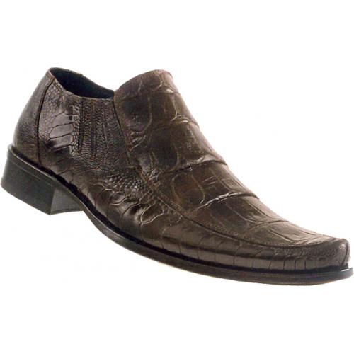 Mauri "Masterplane" 42861 Sport Rust Baby Crocodile / Ostrich Leg Loafer Shoes