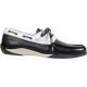 Mauri "Rowing" 9175 Black / White Nappa Leather / Baby Crocodile Loafer Shoes