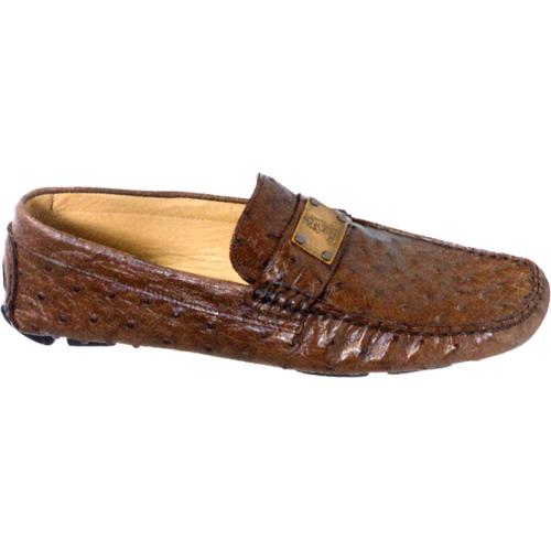 Mauri "Saville Row" 9167 Kango Tabac Ostrich Loafer Shoes