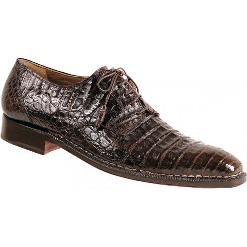 Mauri  "Napoleon" 1024 Dark Brown Baby Crocodile Shoes