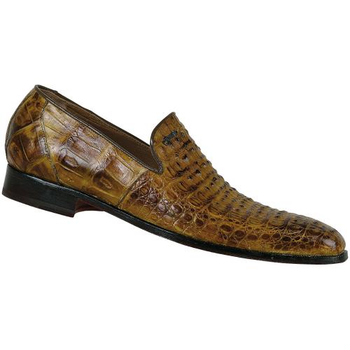 Mauri  "Giglio" 1001 Mustard Hornback / Genuine Crocodile Shoes