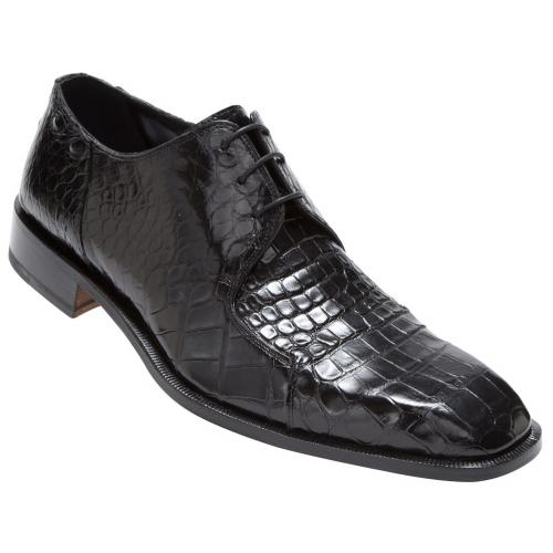 Mauri "Pitti" 2982 Black All Over Genuine Baby Alligator Shoes.