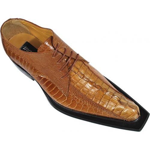 Mauri "Cactus" 42635 Corn Genuine Hornback Crocodile Tail/Ostrich Shoes