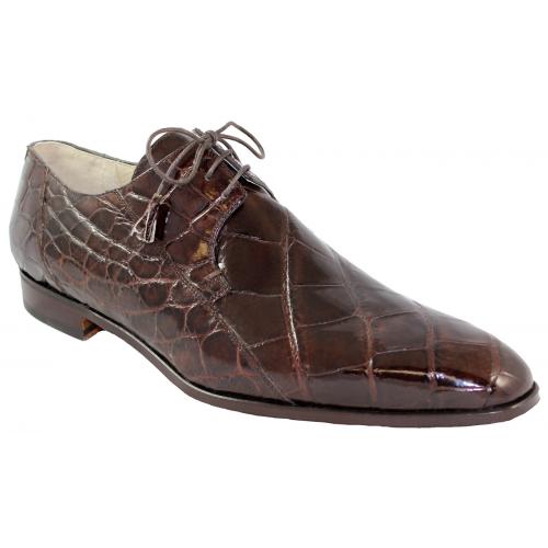 Fennix Italy 3228 Chocolate All Over Genuine Alligator Shoes.
