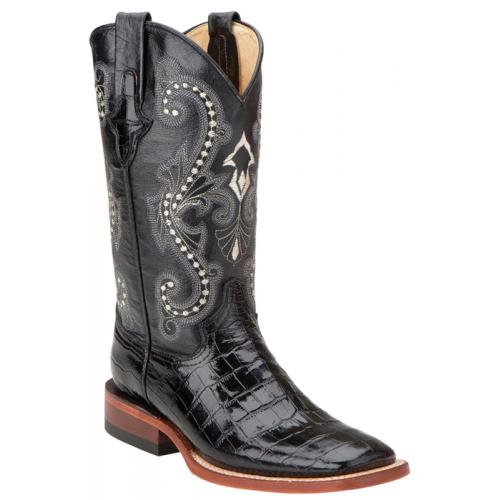 Ferrini Ladies 90793-04 Black Alligator Print Boots