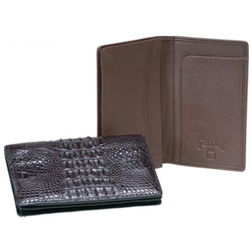 Ferrini ALCC Genuine Hornback Crocodile Card Holder Wallet