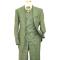 Extrema Mint Green Plaid With Taupe and Pink Windowpanes Super 140's Wool Vested Suit HA00165