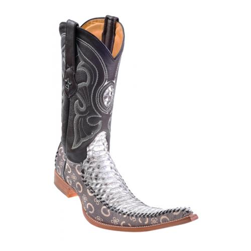 Los Altos Natural Genuine Python W/Fashion Design 9X Pointed Toe Cowboy Boots 97T5749