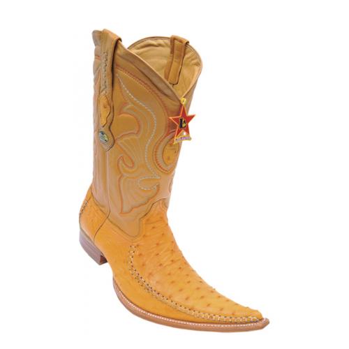 Los Altos Buttercup Genuine Ostrich With Deer 6X Pointed Toe Cowboy Boots 962102