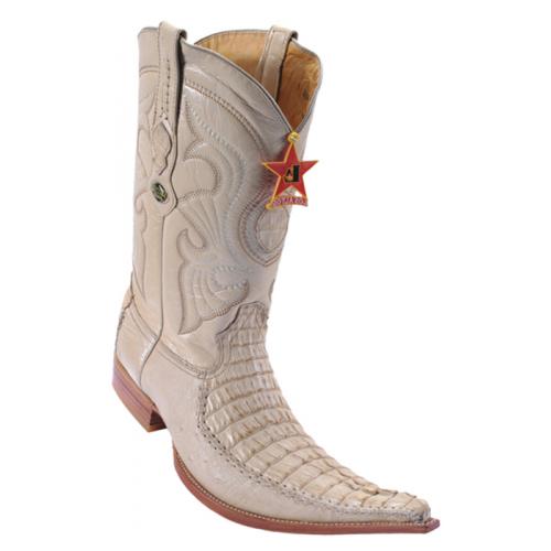 Los Altos Oryx Genuine Crocodile Tail With Deer 6X Pointed Toe Cowboy Boots 962811