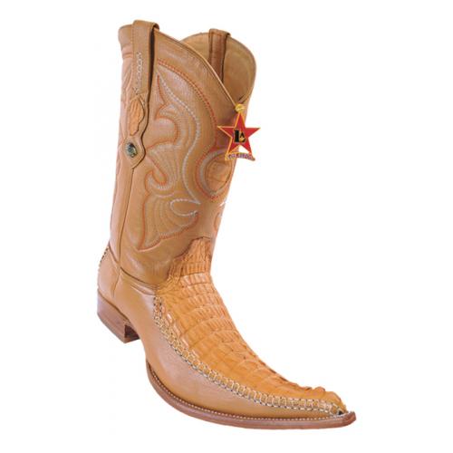 Los Altos Buttercup Genuine Crocodile Tail With Deer 6X Pointed Toe Cowboy Boots 962802