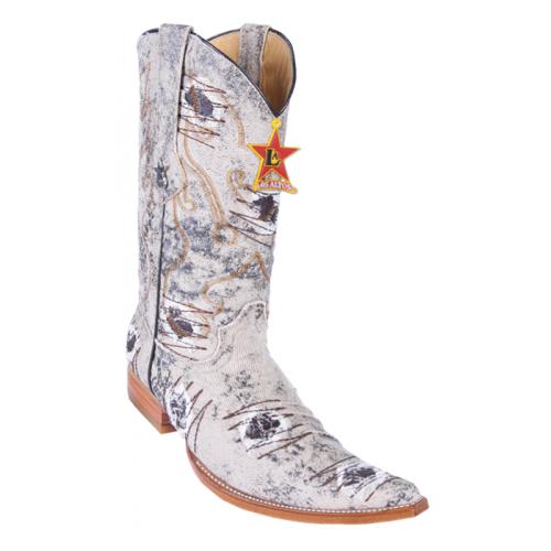 Los Altos Oryx Denim With Patches 6X Toe Cowboy Boots 964411