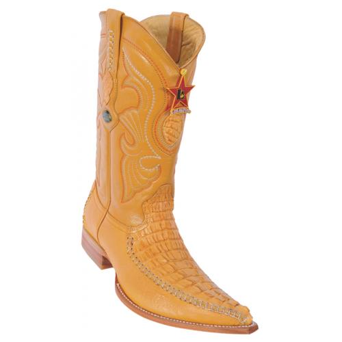 Los Altos Buttercup Genuine Crocodile Tail With Deer 3X Toe Cowboy Boots 952802
