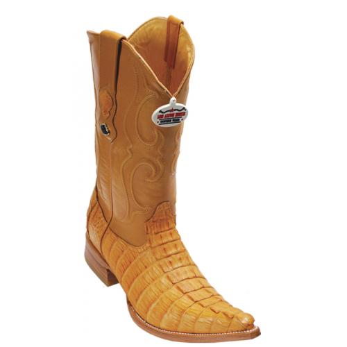 Los Altos Buttercup All-Over Genuine Crocodile Tail 3X Toe Cowboy Boots 950102