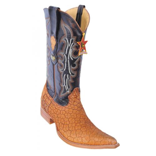 Los Altos Cognac Bronze Genuine Menudo 3X Toe Cowboy Boots 954503