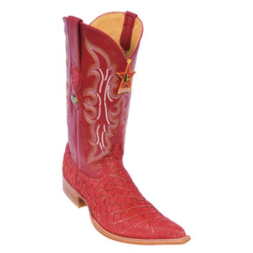 Los Altos Red Bronze Genuine Menudo 3X Toe Cowboy Boots 954512
