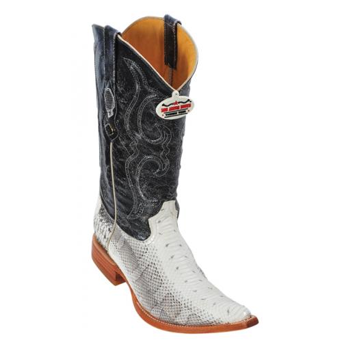 Los Altos Natural Genuine All-Over Water Snake Skin 3X Toe Cowboy Boots 956749
