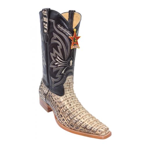 Los Altos Brown Oryx All-Over Genuine Smooth Crocodile Square Toe Cowboy Boots 711739
