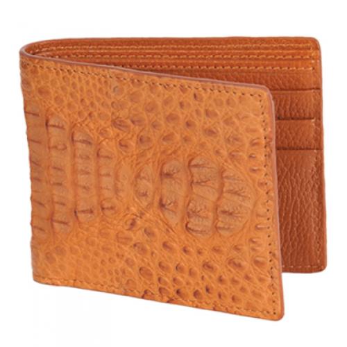 Los Altos Cognac Genuine Crocodile Card Holder Wallet CA10203