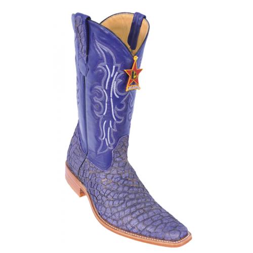 Los Altos Purple Genuine All-Over Menudo Square Toe Cowboy Boots 714526
