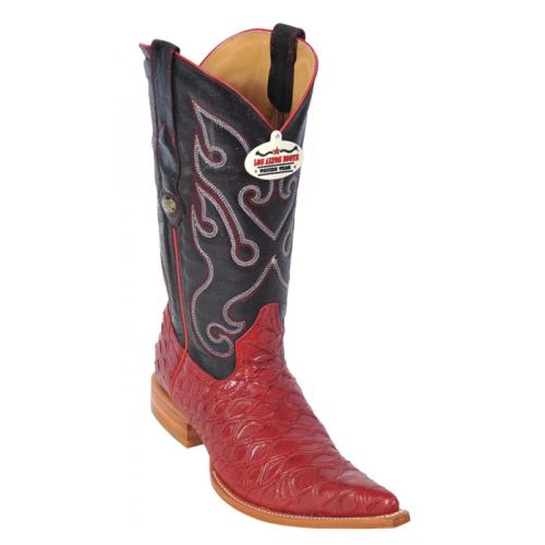 Los Altos Red All-Over Anteater Print 3X Toe Cowboy Boots 3954812