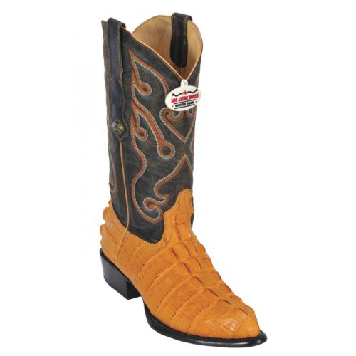 Los Altos Buttercup All-Over Alligator Tail J- Toe Print Cowboy Boots 3990102