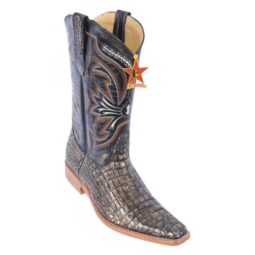 Los Altos Copper Genuine All-Over Alligator Belly Leg Square Toe Print  Cowboy Boots 3715934