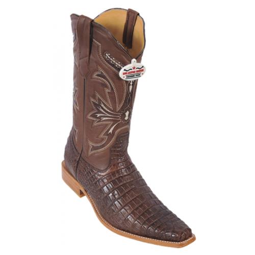 Los Altos Brown  All-Over Alligator Belly  Square Toe Print  Cowboy Boots 3715907