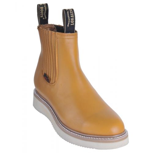 Los Altos Men's  Buttercup Genuine Grasso Leather Work Short Vibram Sole Boots 545402