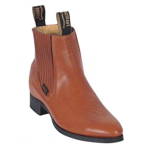 Los Altos Men's Honey Genuine  Napa Leather Work Short Boots w/ Rubber Sole 644651