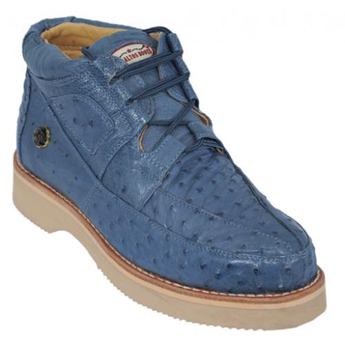 Los Altos Blue Jean Genuine All-Over Ostrich Casual Boots ZA060314