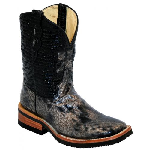 Ferrini Ladies 61093-04 Black Alligator Print Cowgirl Boots