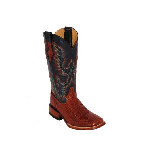 Ferrini Ladies 81193-11 Peanut Genuine Lizard Saddle Vamp Cowgirl Boots