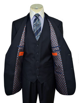 Navy Blue 100% Super 150's Extra Fine Merino Wool suit