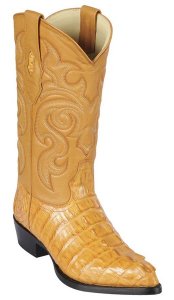 Los Altos Buttercup Genuine Caiman Tail Snip Toe Cowboy Boots 990102