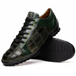 Marco Di Milano ''Bari'' Green Genuine Lizard Fashion Sneakers