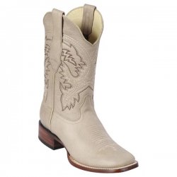 Los Altos Pomex Genuine Grisly Leather Wide Square Toe Cowboy Boots 8222709