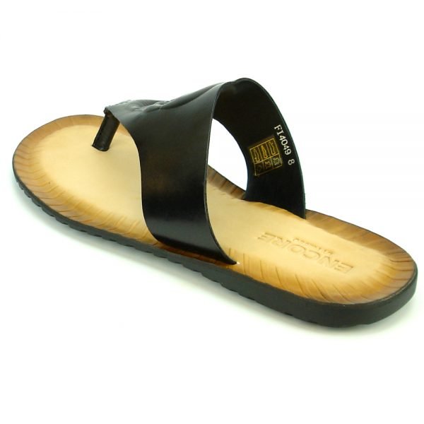 FI-4049 Black Leather Encore sandals