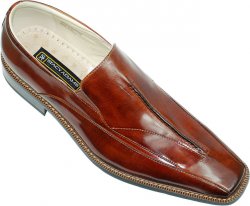 Stacy Adams "Altair" Cognac Genuine Leather Loafers