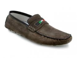 Bacco Bucci "Zubrus" Brown Genuine Hand Brushed Italian Vintage Calfskin Loafer Shoes