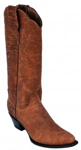 Ferrini Ladies 82661-10 Brown Genuine Cowhide Leather V-Toe Cowboy Boots.