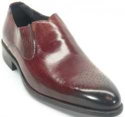 Carrucci Burgundy Genuine Leather Loafer Shoes KS479-609.