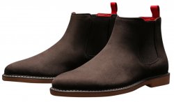 Tayno "Beatle" Brown Vegan Suede Casual Chelsea Boots