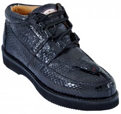 Los Altos Black Genuine Cobra Snake Skin With Head Casual Shoes ZA066405
