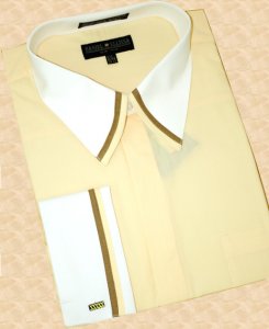 Daniel Ellissa Cannary Yellow/White Cotton Blend Dress Shirt