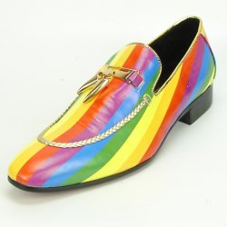 Fiesso Rainbow Leather With Tassel Casual Loafer FI7157.